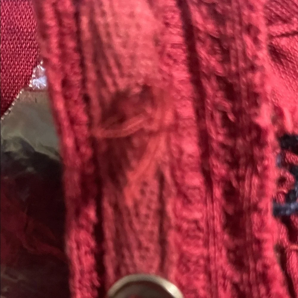 Free People Red Button Down Shirt